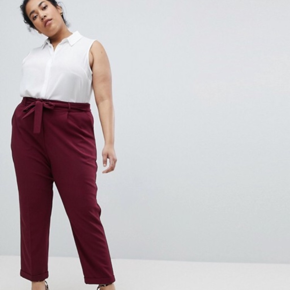 ASOS Curve Oxblood Pants